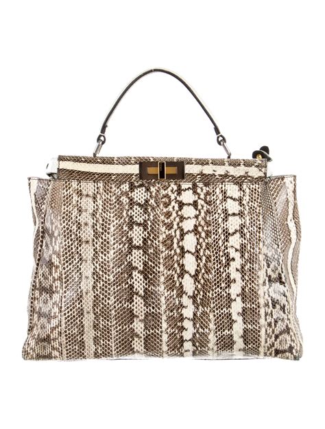 fendi peekaboo striped bag|fendi peekaboo snakeskin.